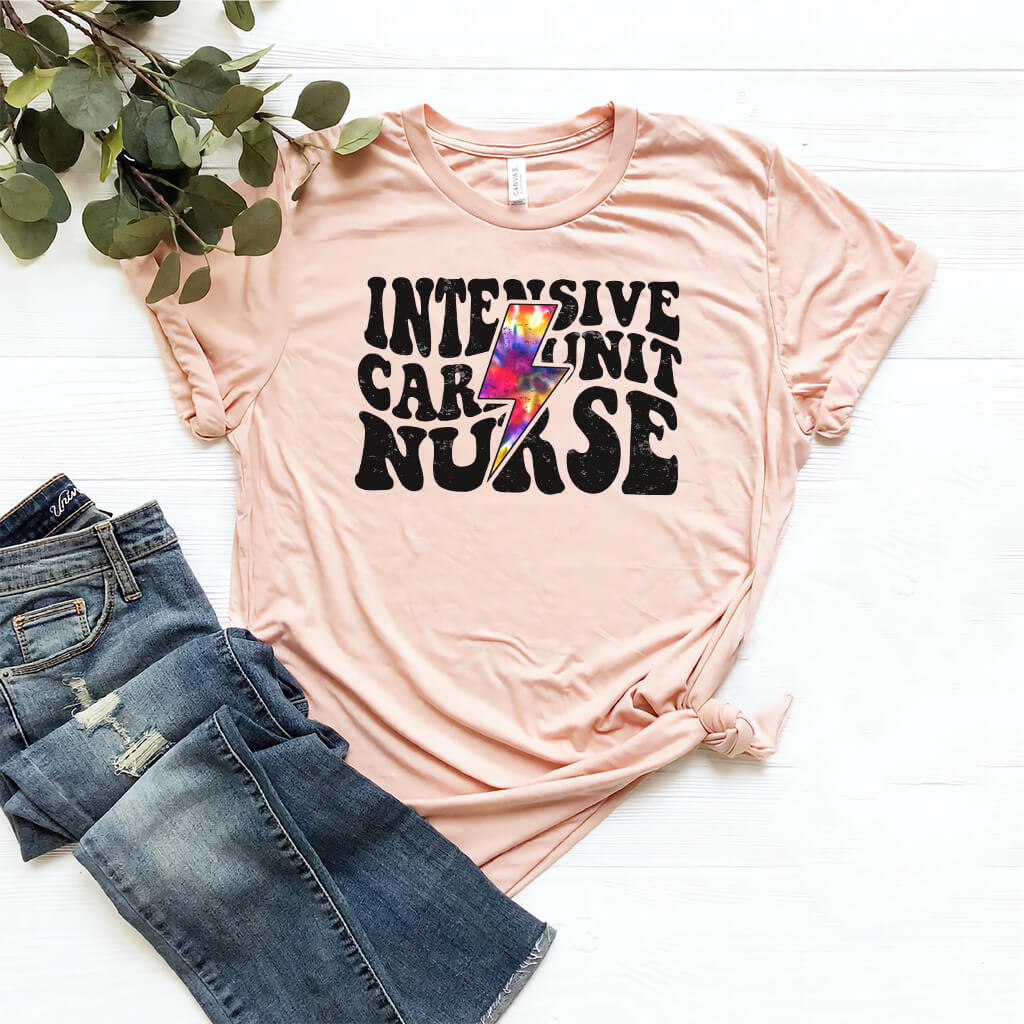 Intensive Care Unit Nurse Tie Dye Flash Shirt - ICU Tee