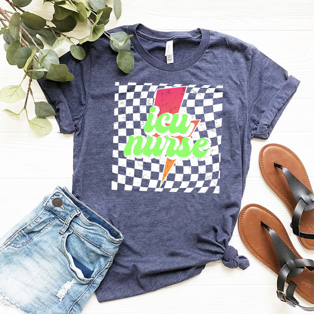 ICU Nurse Retro Flash T-shirt - Intensive Care Unit Tee