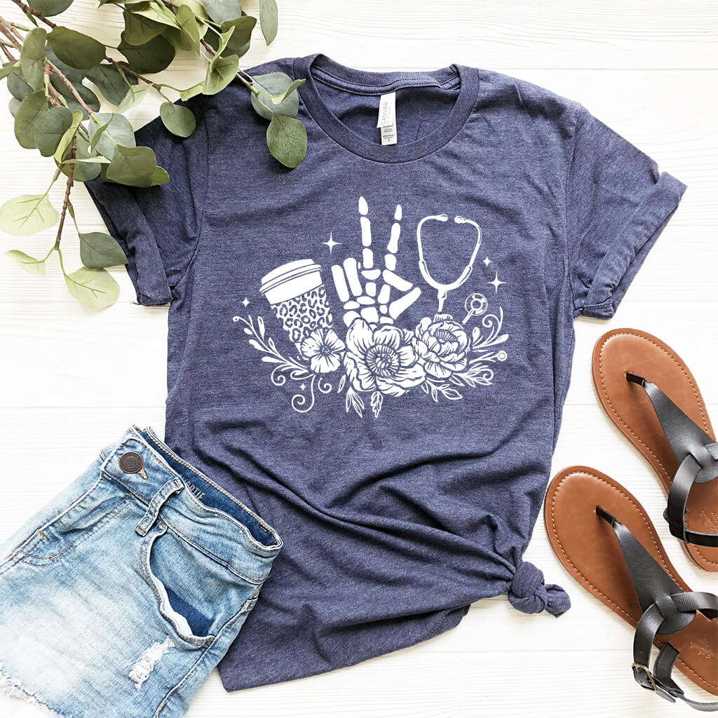 Floral Nurse Stuff Tee