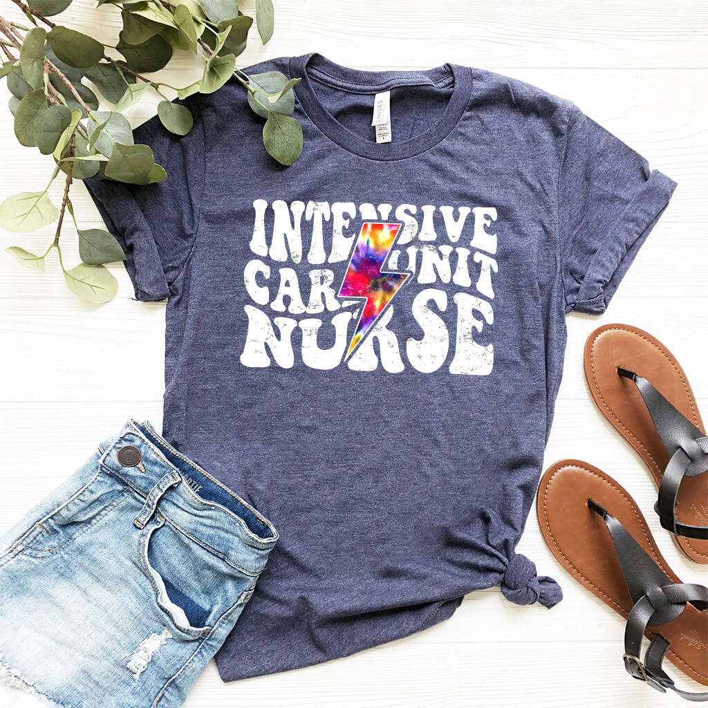 Intensive Care Unit Nurse Tie Dye Flash Shirt - ICU Tee