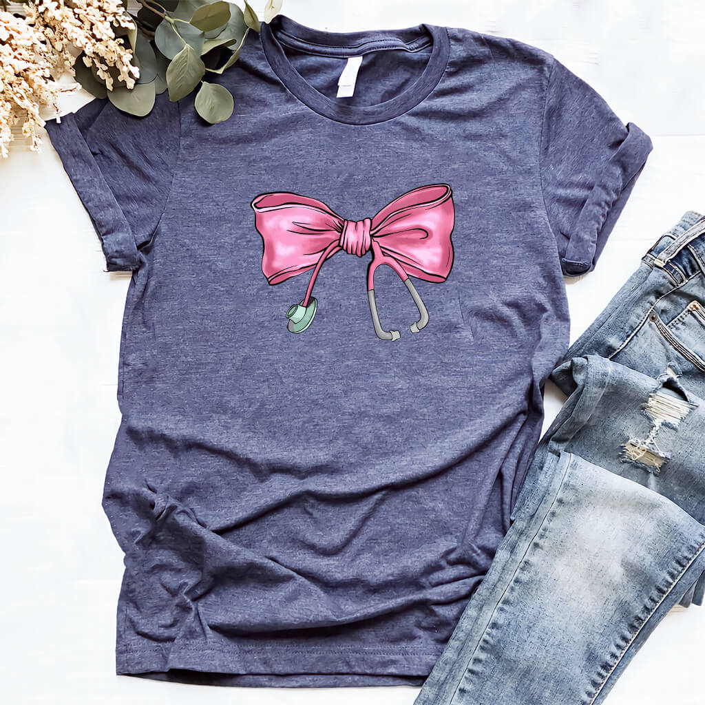 Nurse Pink Bow T-shirt