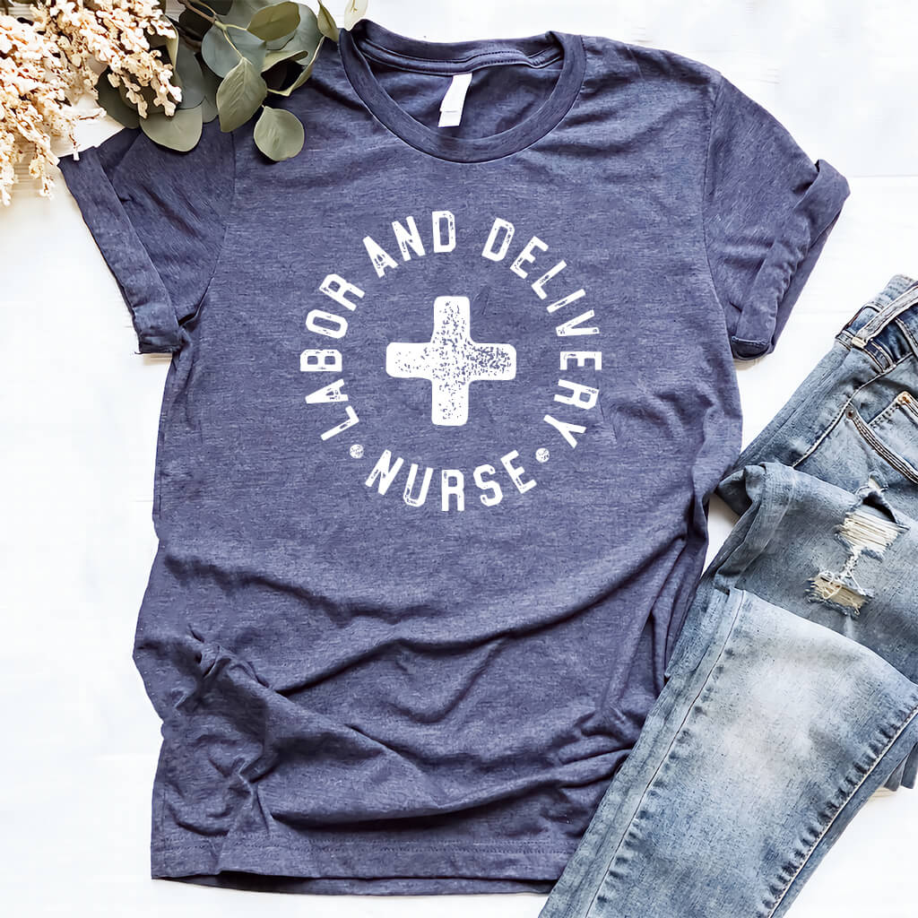 Labor and Delivery Nurse Retro T-shirt