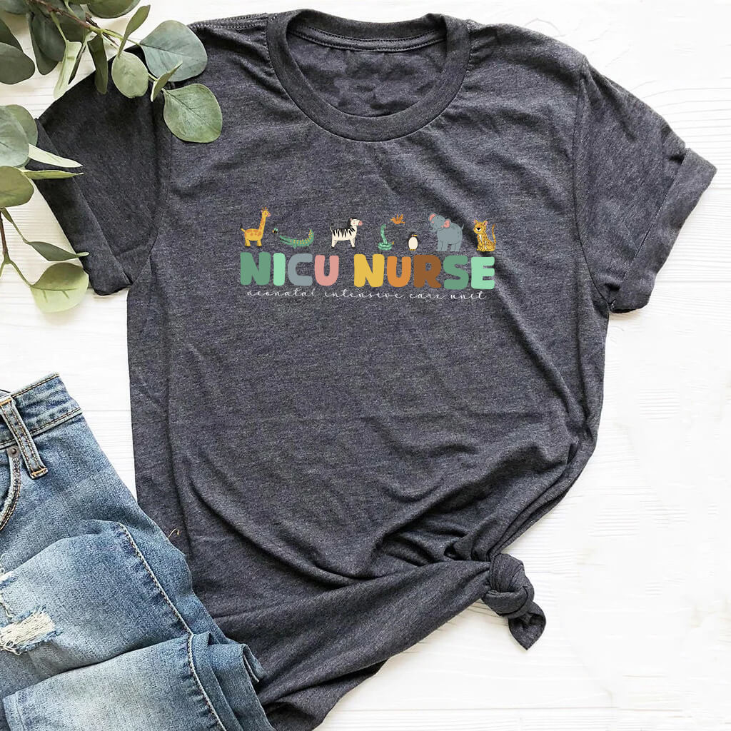 NICU Nurse T-shirt with Funny Animals