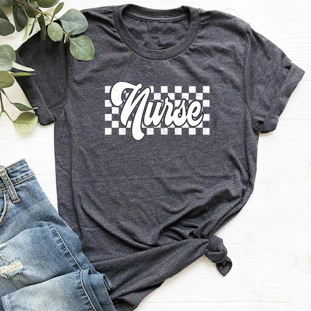 Retro Nurse Short Sleeve T-shirt - 80's Vibes Tee