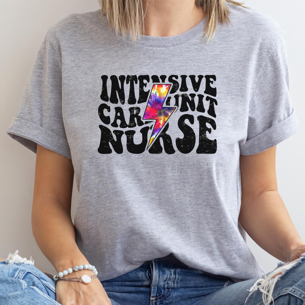Intensive Care Unit Nurse Tie Dye Flash Shirt - ICU Tee
