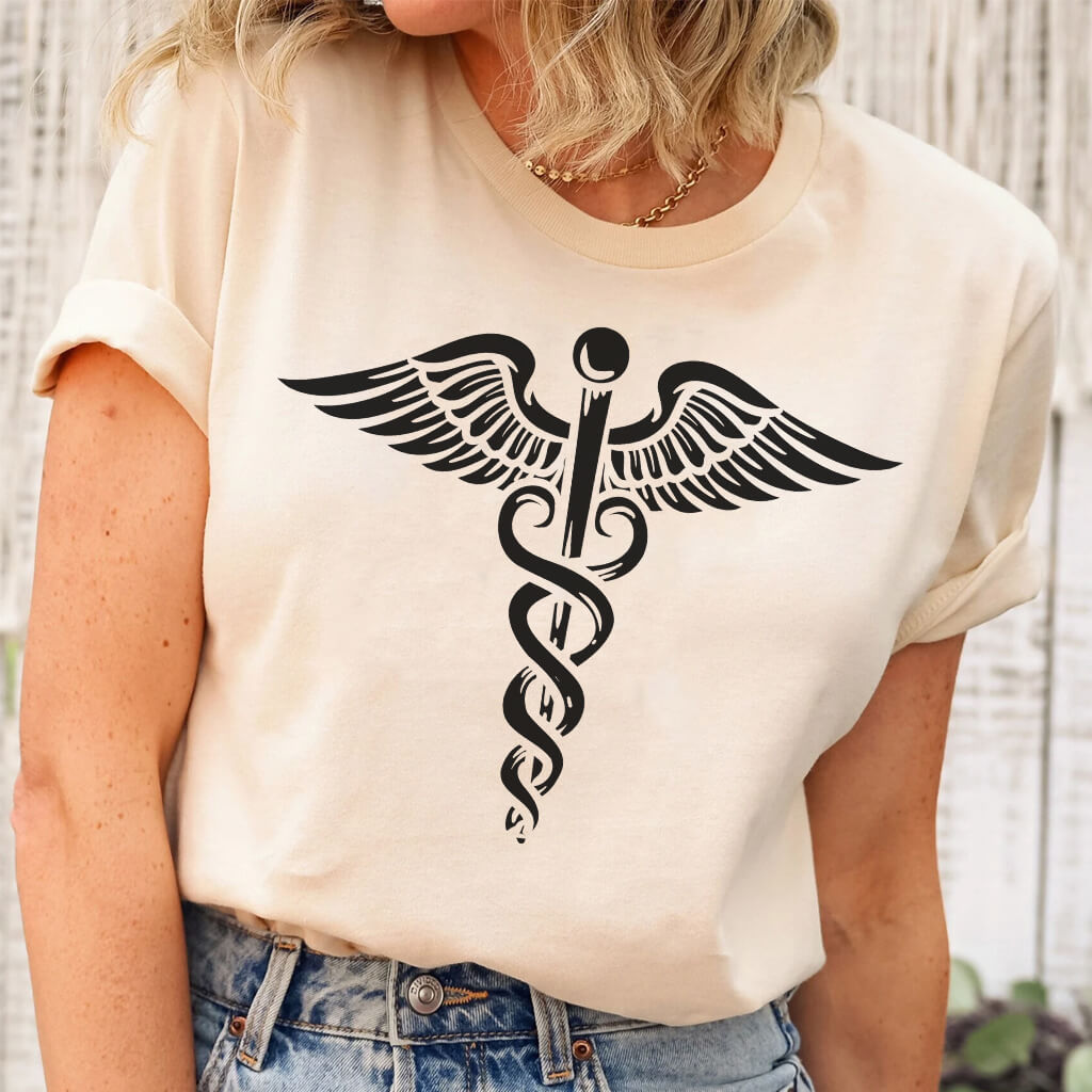 Nurse Caduceus Symbol Tee