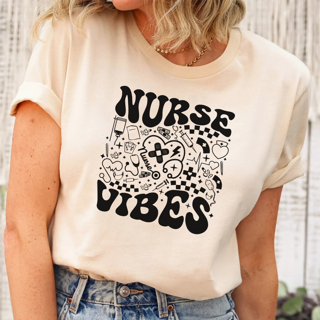 Nurse Vibes T-shirt - Retro 80's Tee