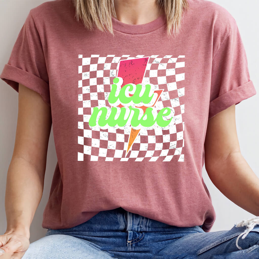 ICU Nurse Retro Flash T-shirt - Intensive Care Unit Tee