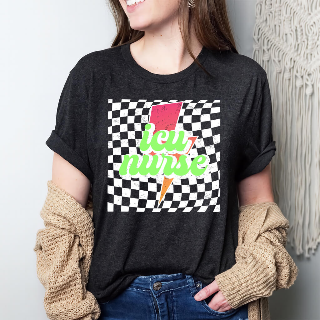 ICU Nurse Retro Flash T-shirt - Intensive Care Unit Tee
