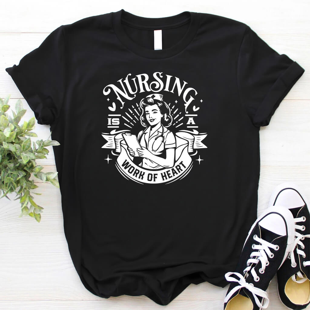Nursing is a Work of Heart Tee