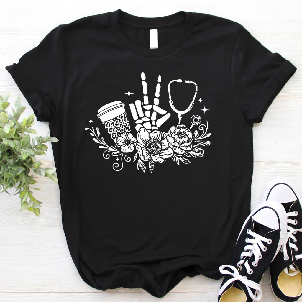 Floral Nurse Stuff Tee