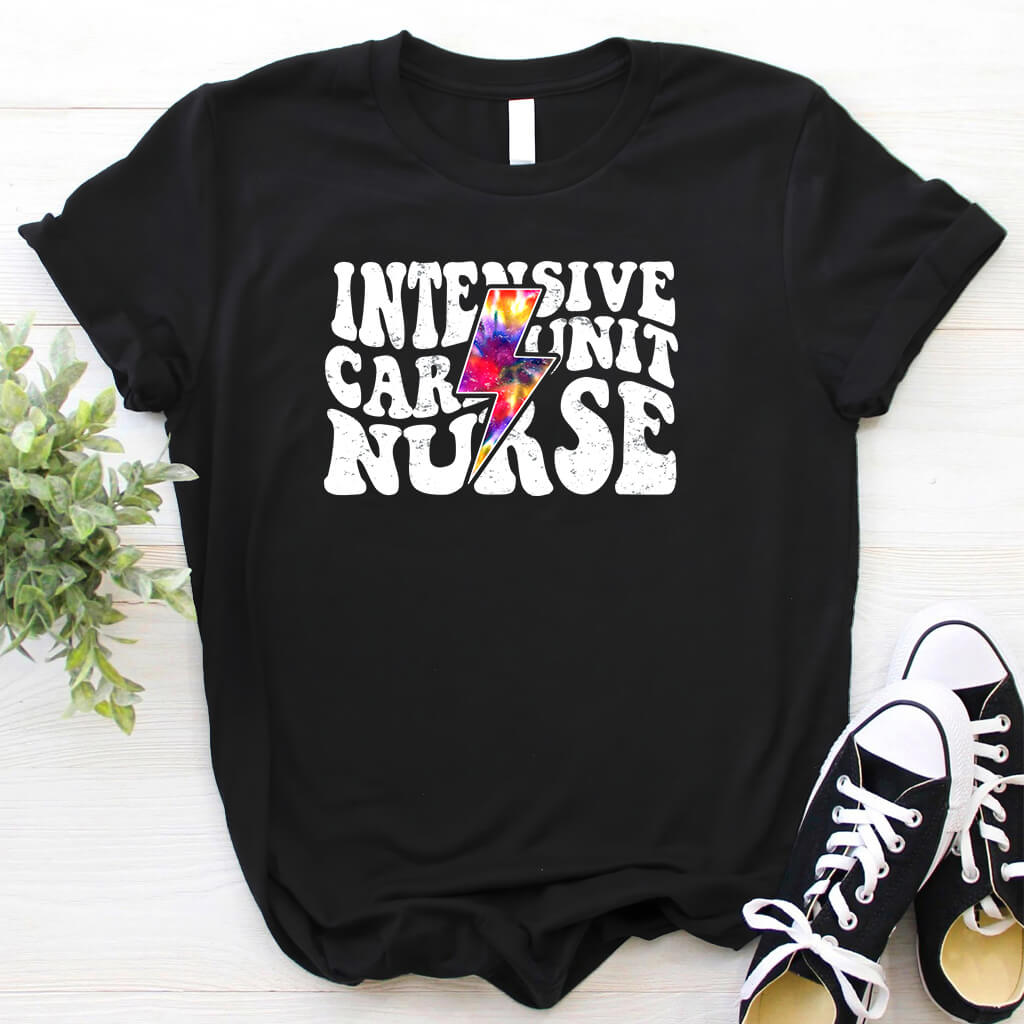 Intensive Care Unit Nurse Tie Dye Flash Shirt - ICU Tee