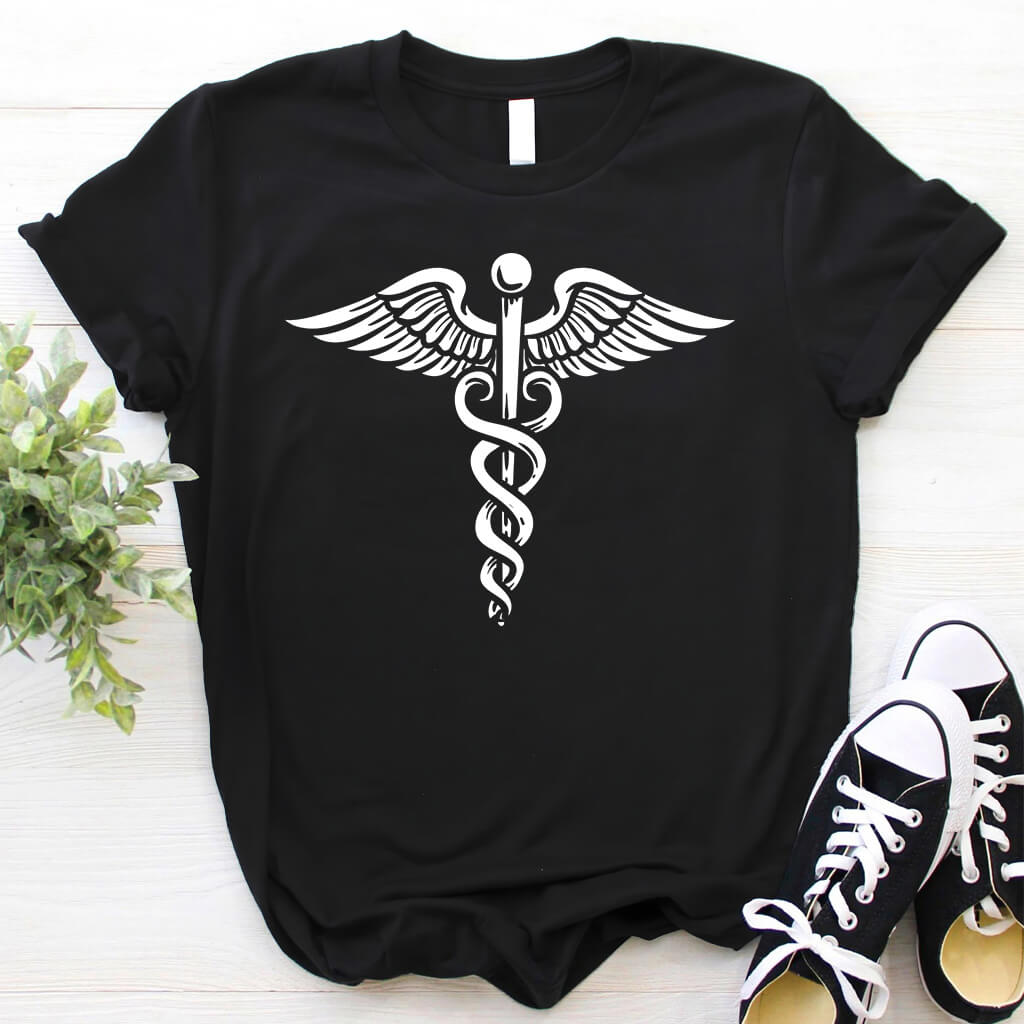 Nurse Caduceus Symbol Tee