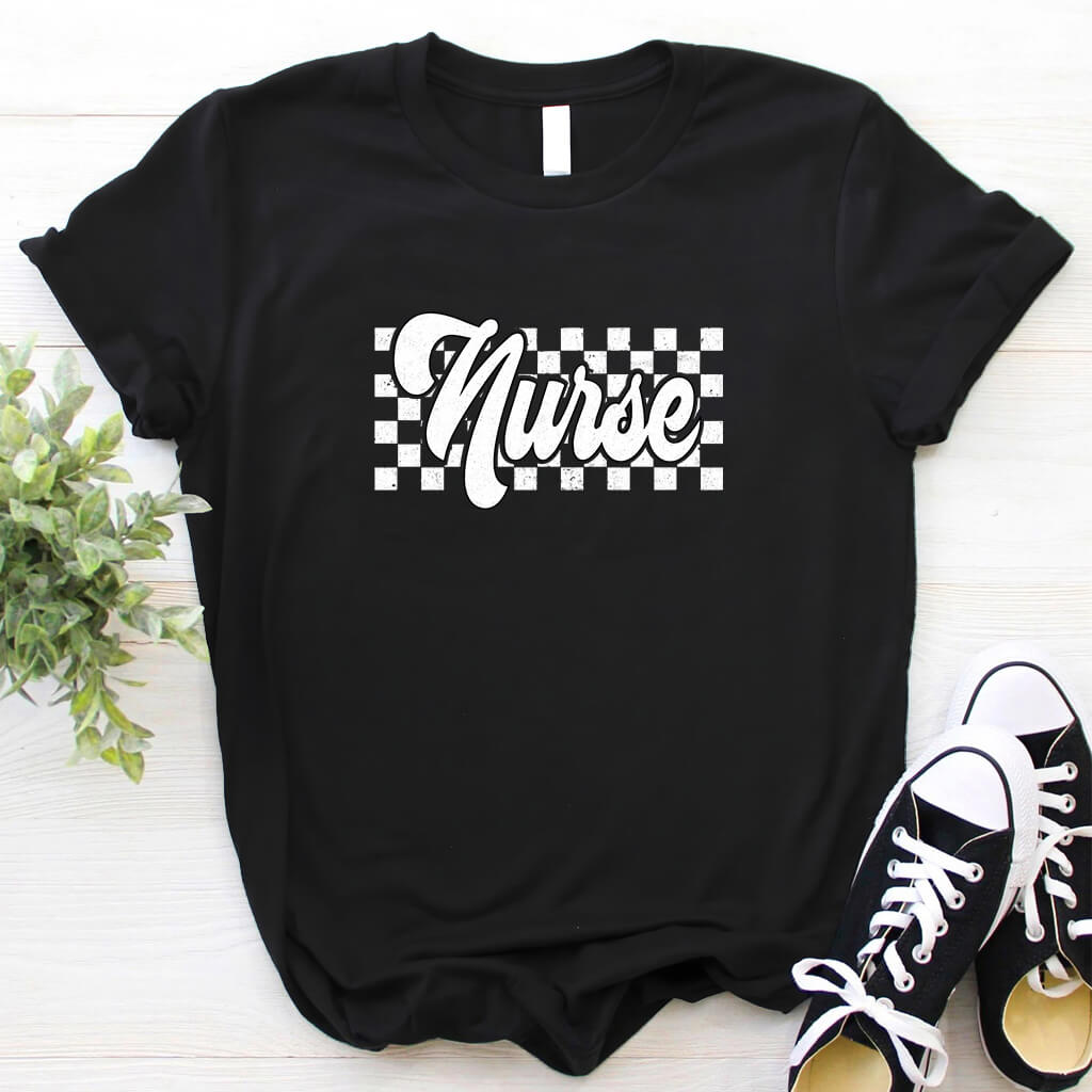 Retro Nurse Short Sleeve T-shirt - 80's Vibes Tee