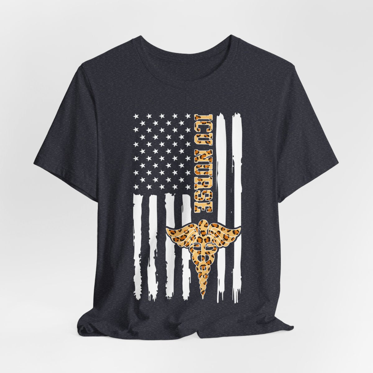 Cheetah Intensive Care ICU Nurse U.S Flag Tee