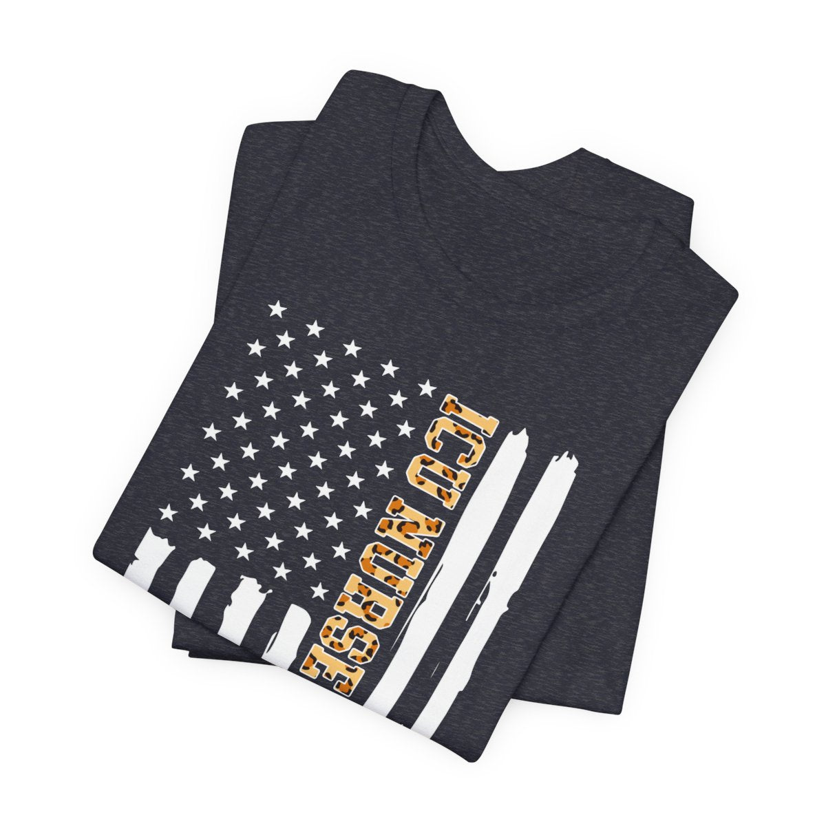 Cheetah Intensive Care ICU Nurse U.S Flag Tee