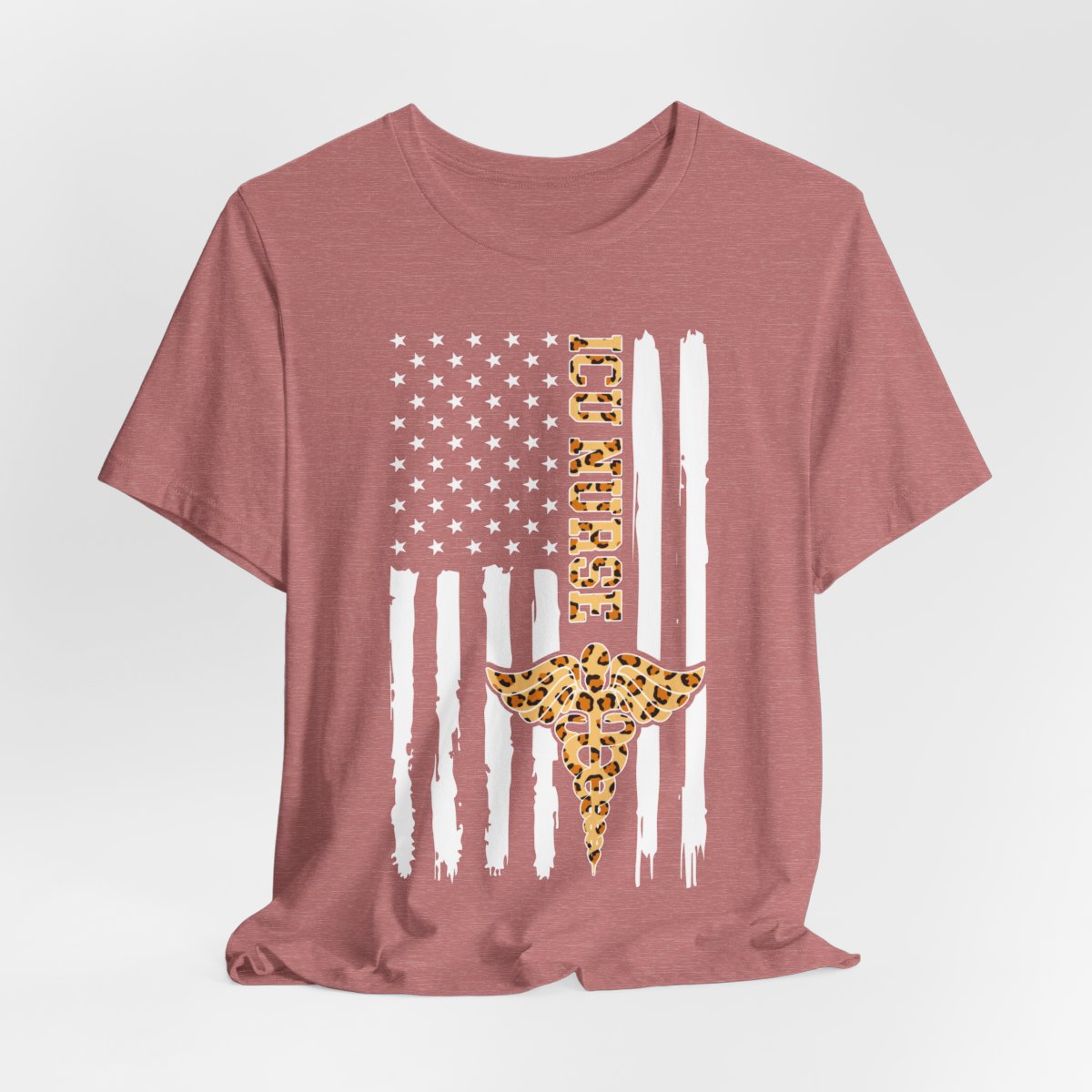 Cheetah Intensive Care ICU Nurse U.S Flag Tee