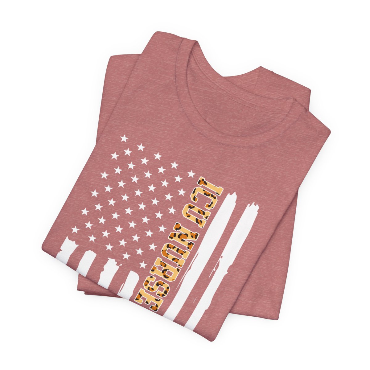 Cheetah Intensive Care ICU Nurse U.S Flag Tee