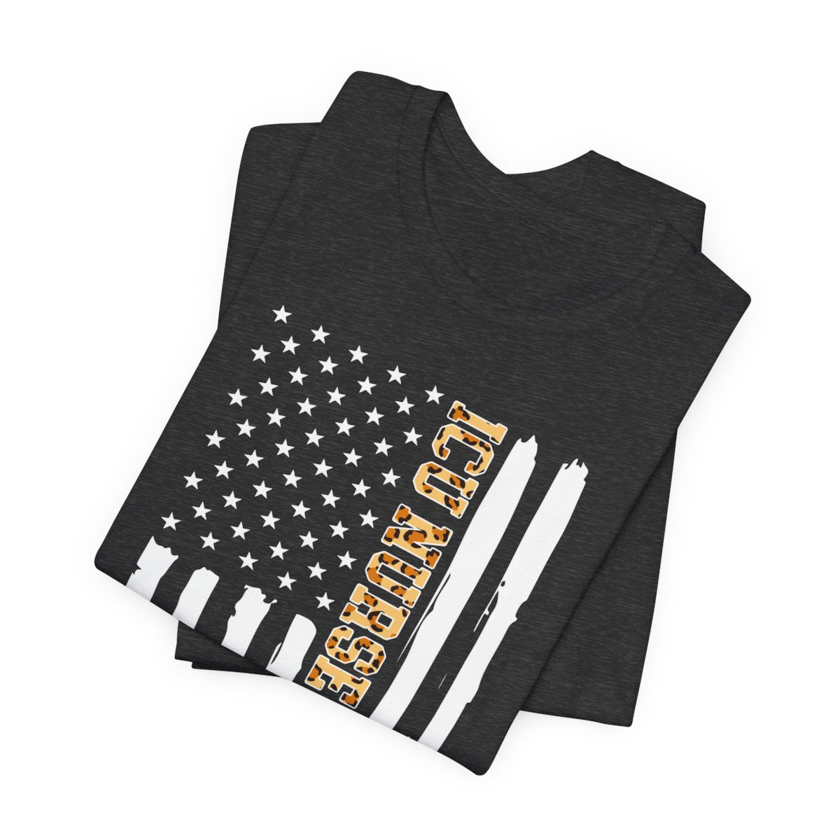 Cheetah Intensive Care ICU Nurse U.S Flag Tee