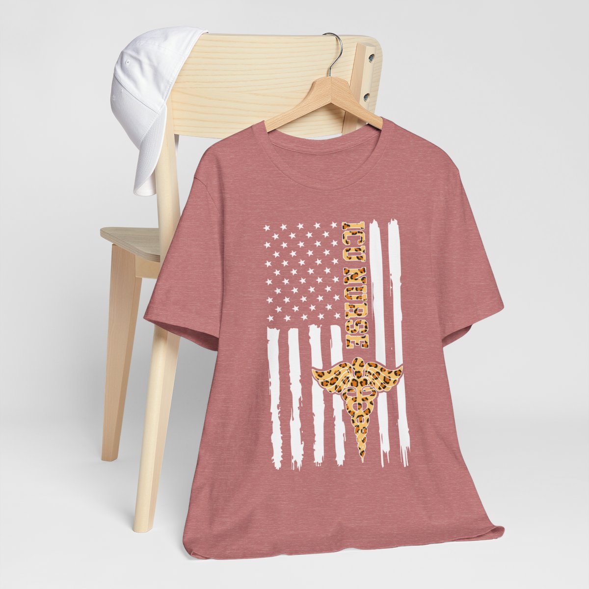 Cheetah Intensive Care ICU Nurse U.S Flag Tee