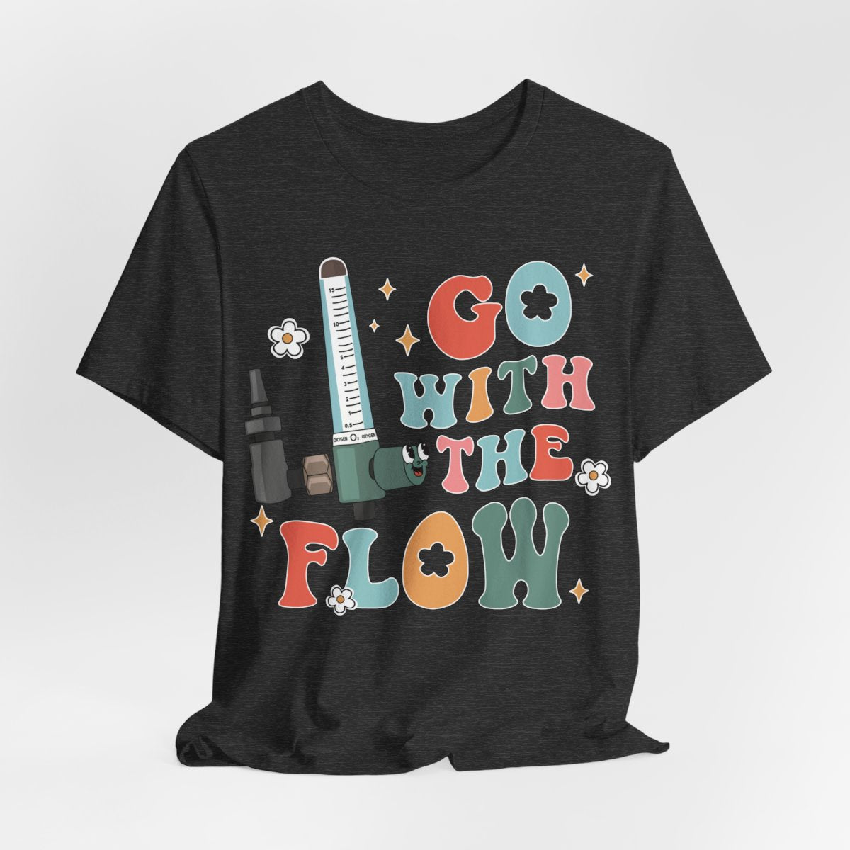 Go with the Flow Funny ICU Nurse Shirt - Intensive Care Unit Tee