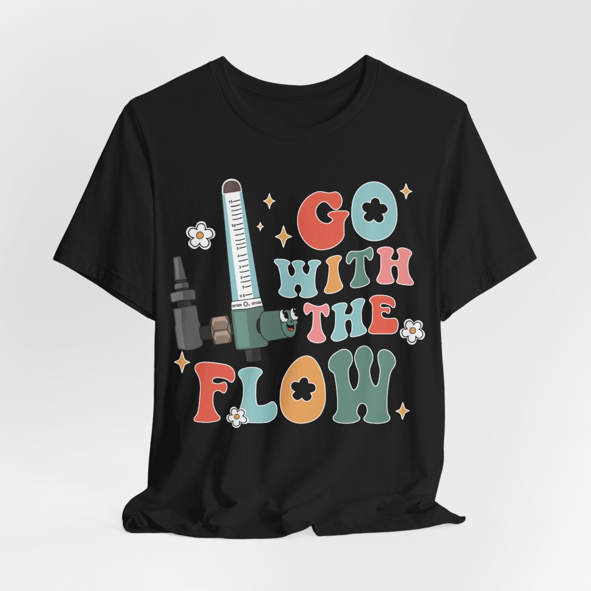 Go with the Flow Funny ICU Nurse Shirt - Intensive Care Unit Tee