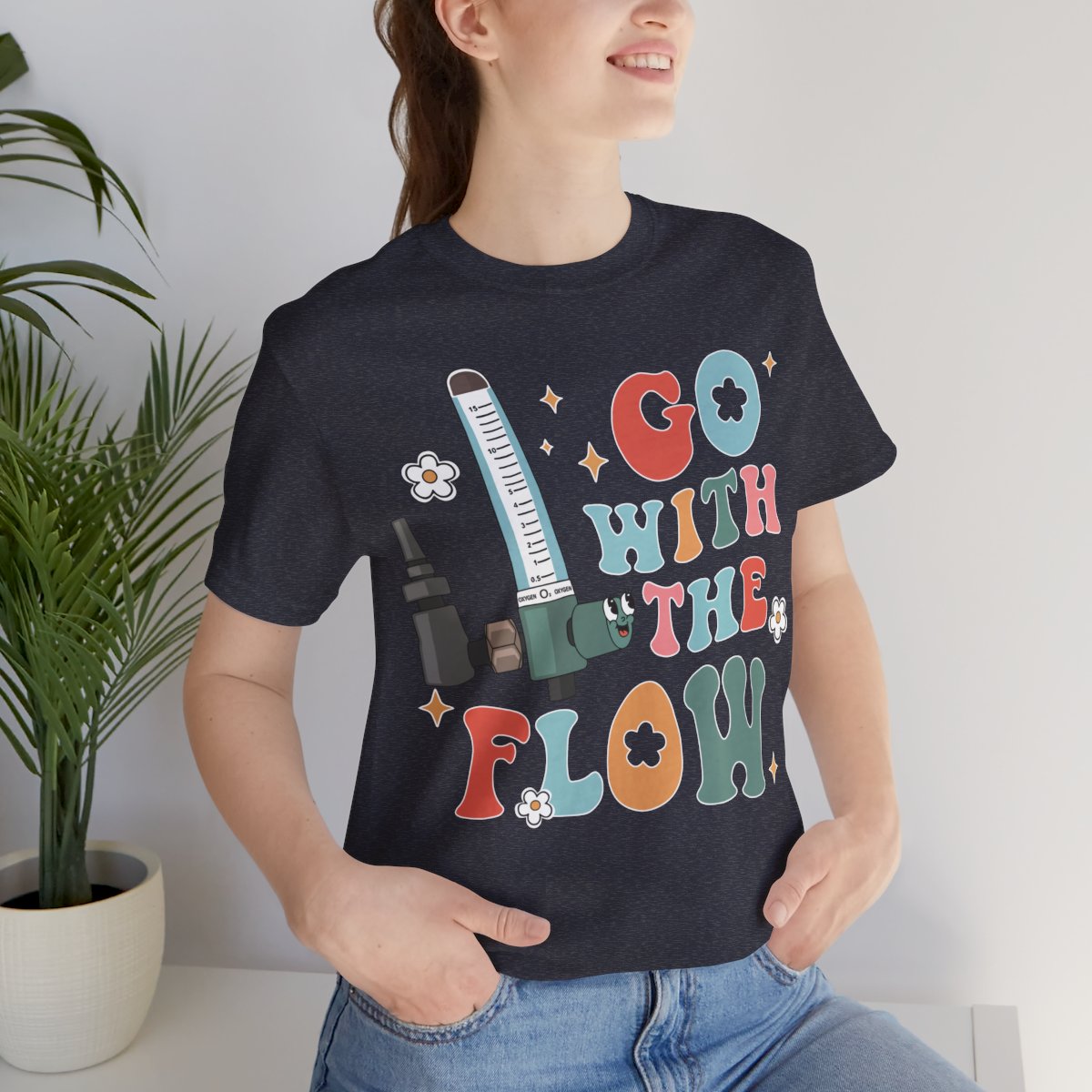 Go with the Flow Funny ICU Nurse Shirt - Intensive Care Unit Tee