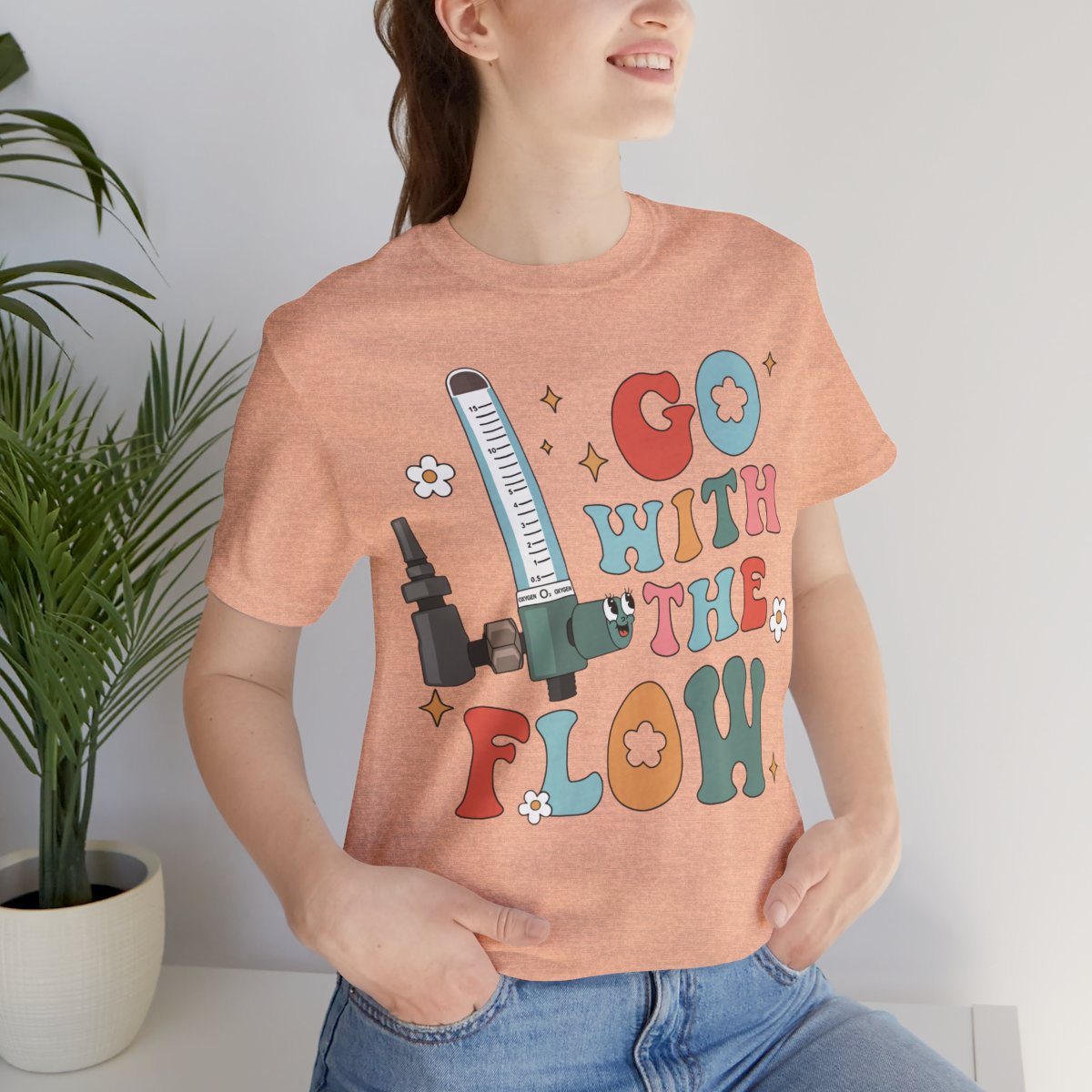 Go with the Flow Funny ICU Nurse Shirt - Intensive Care Unit Tee