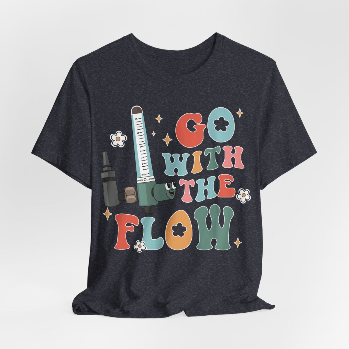Go with the Flow Funny ICU Nurse Shirt - Intensive Care Unit Tee