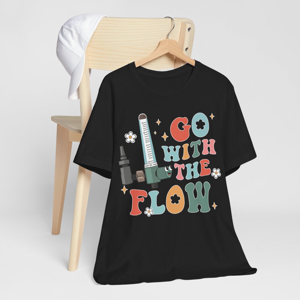 Go with the Flow Funny ICU Nurse Shirt - Intensive Care Unit Tee