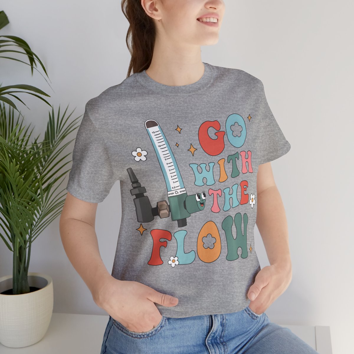 Go with the Flow Funny ICU Nurse Shirt - Intensive Care Unit Tee