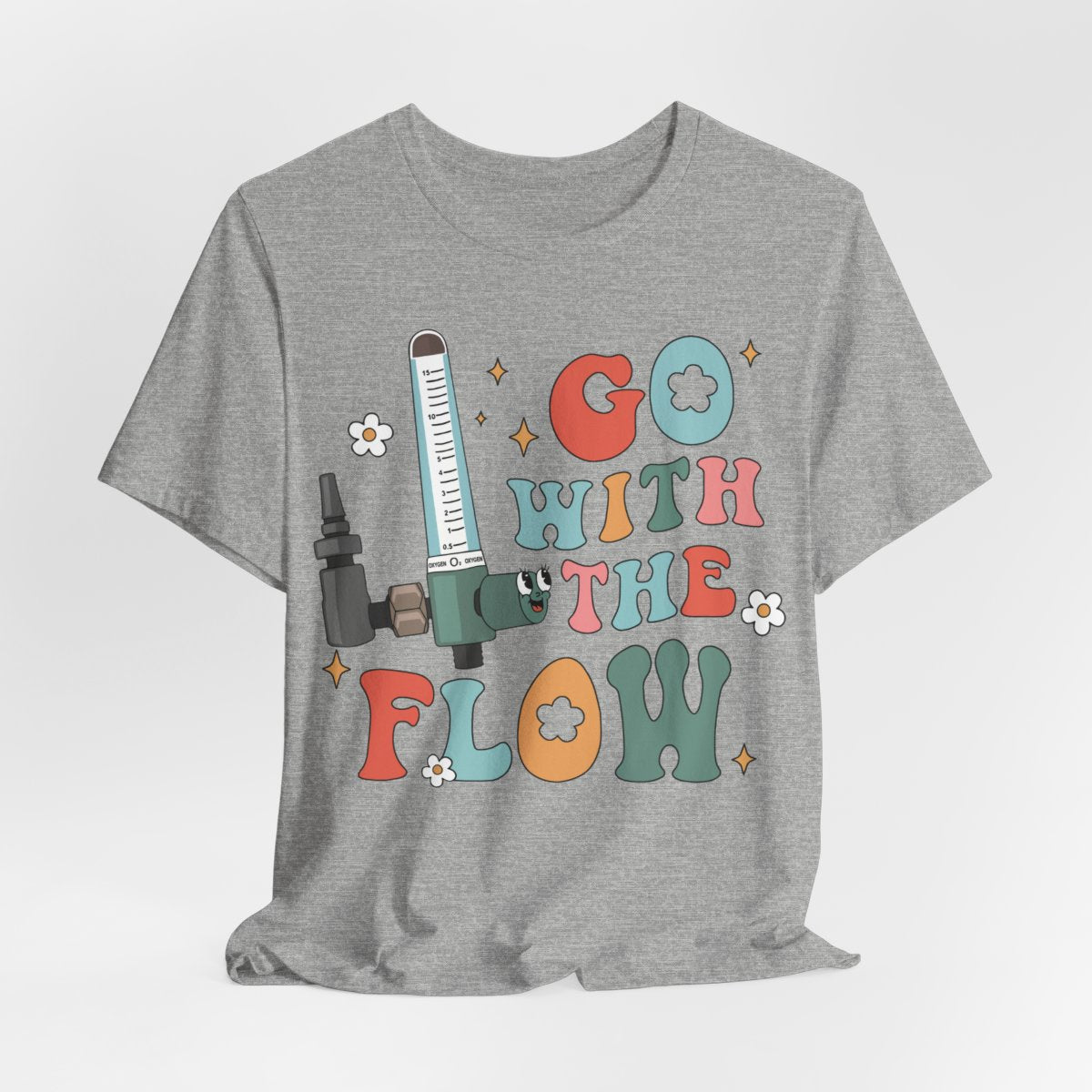 Go with the Flow Funny ICU Nurse Shirt - Intensive Care Unit Tee