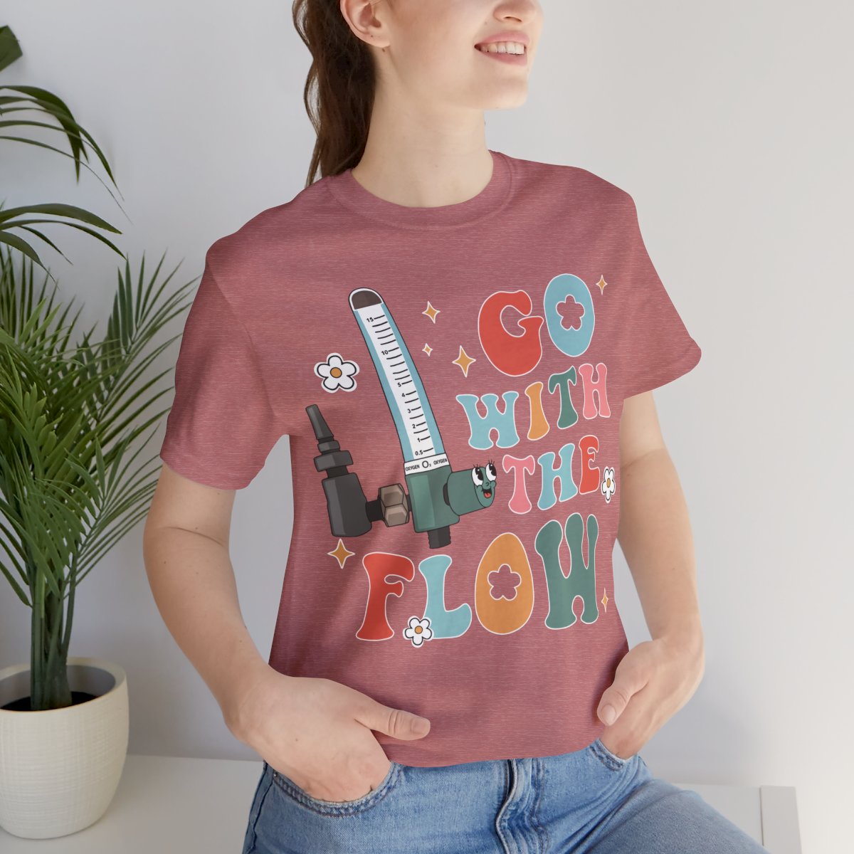 Go with the Flow Funny ICU Nurse Shirt - Intensive Care Unit Tee