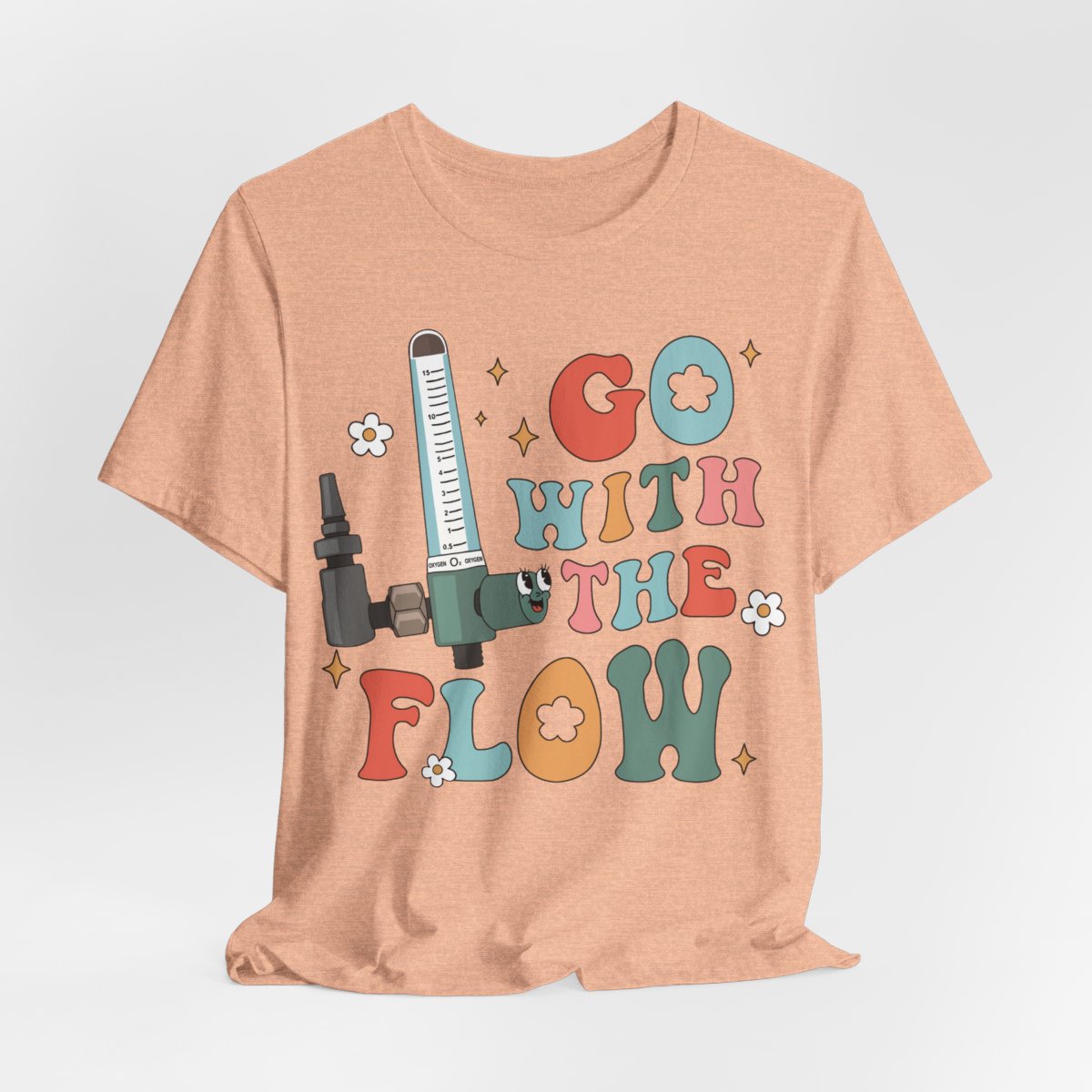 Go with the Flow Funny ICU Nurse Shirt - Intensive Care Unit Tee