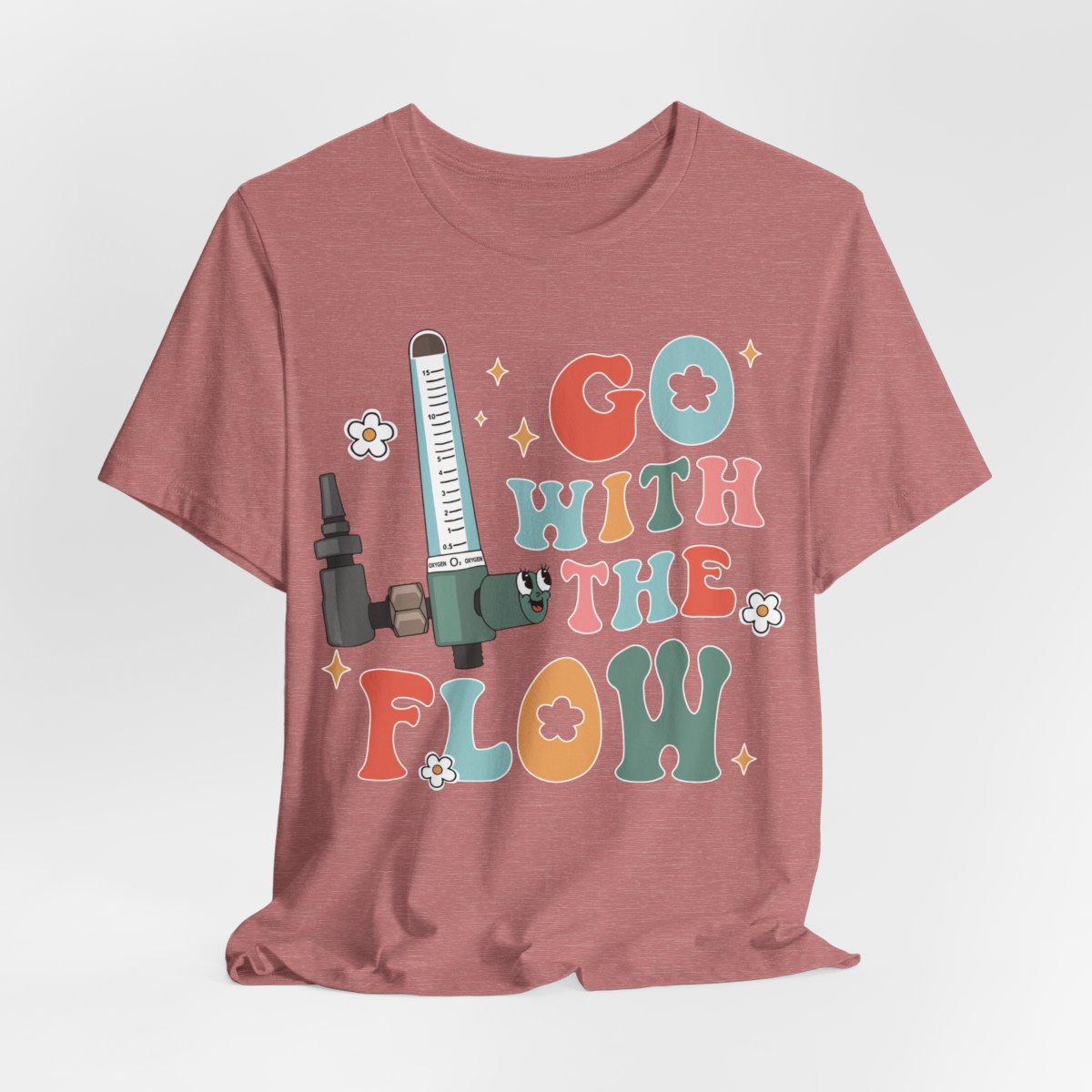 Go with the Flow Funny ICU Nurse Shirt - Intensive Care Unit Tee