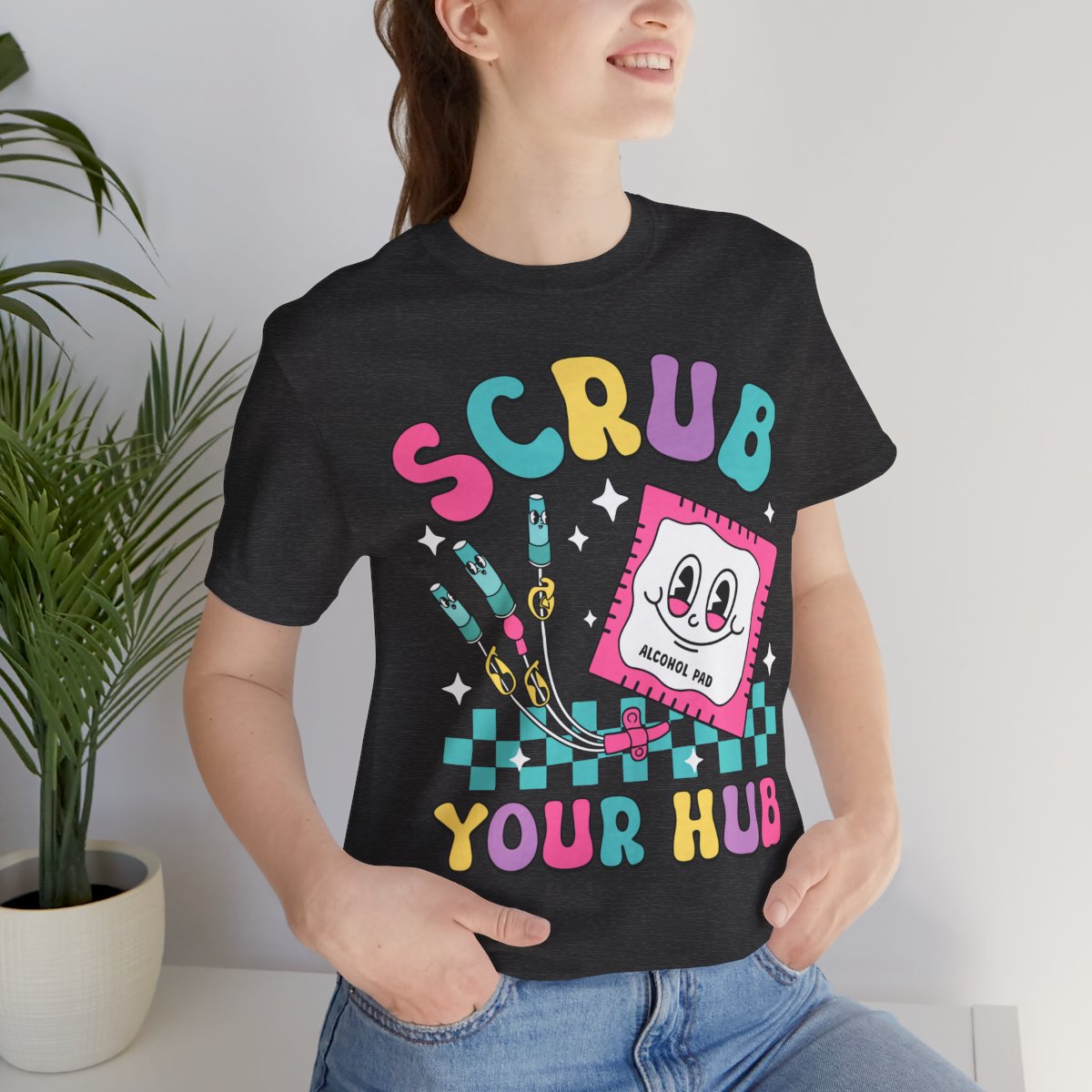 Scrub your Hub Funny ICU Nurse Tee