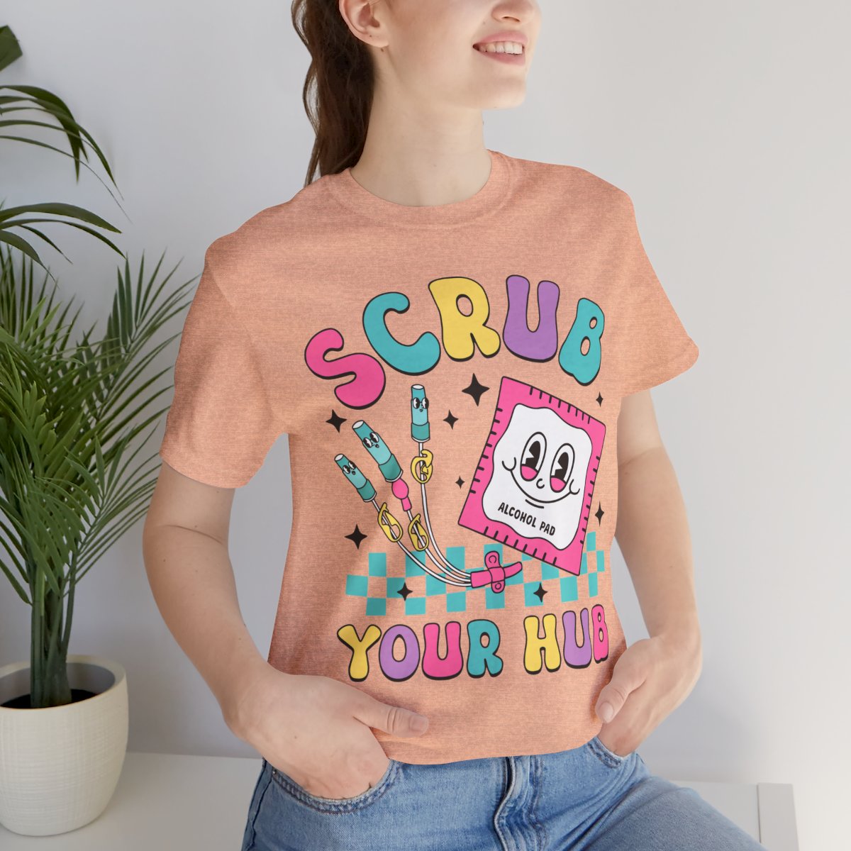 Scrub your Hub Funny ICU Nurse Tee