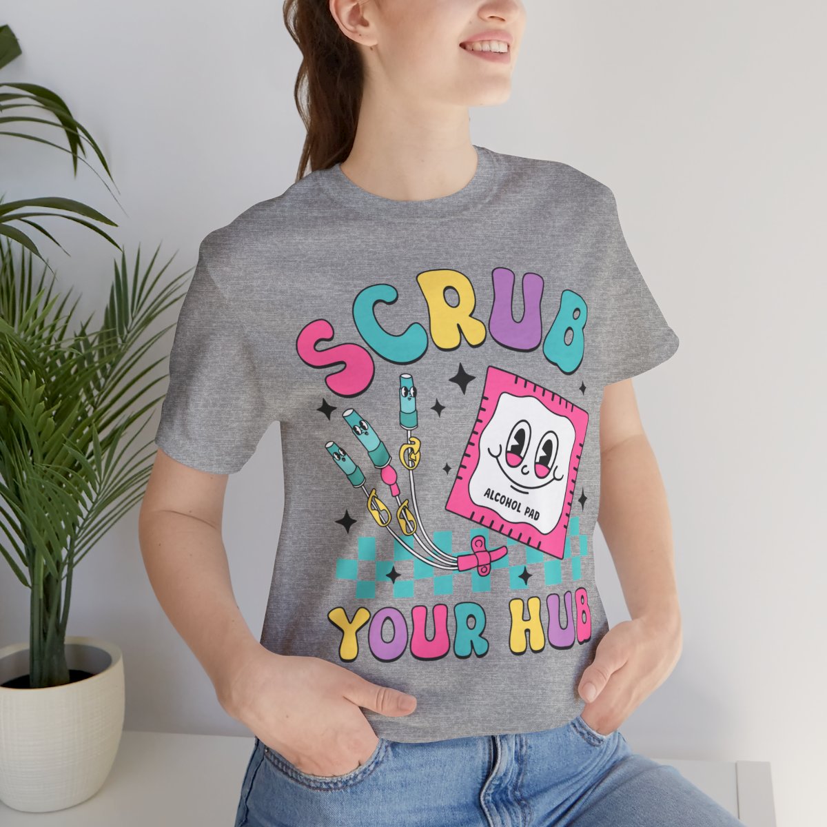 Scrub your Hub Funny ICU Nurse Tee