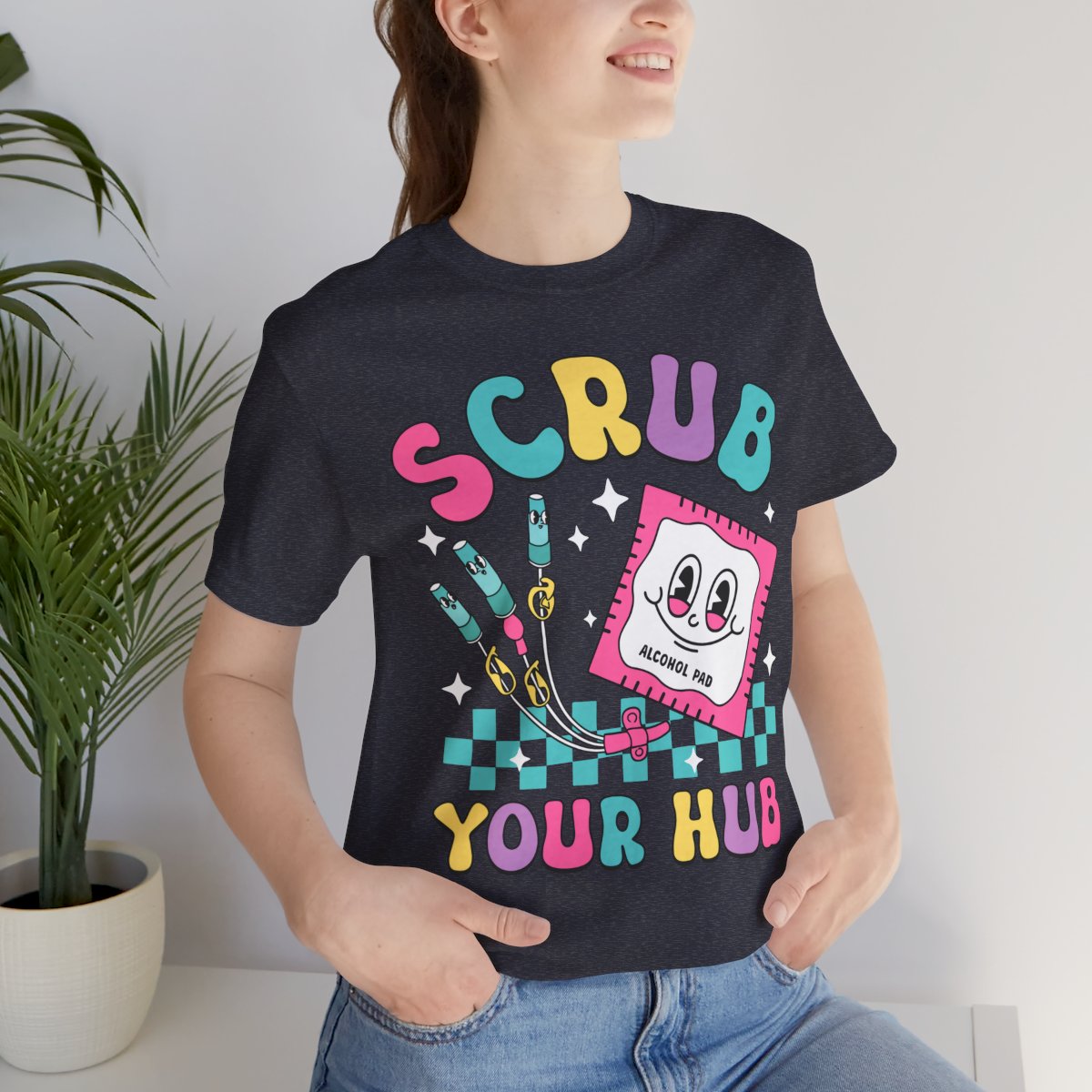 Scrub your Hub Funny ICU Nurse Tee