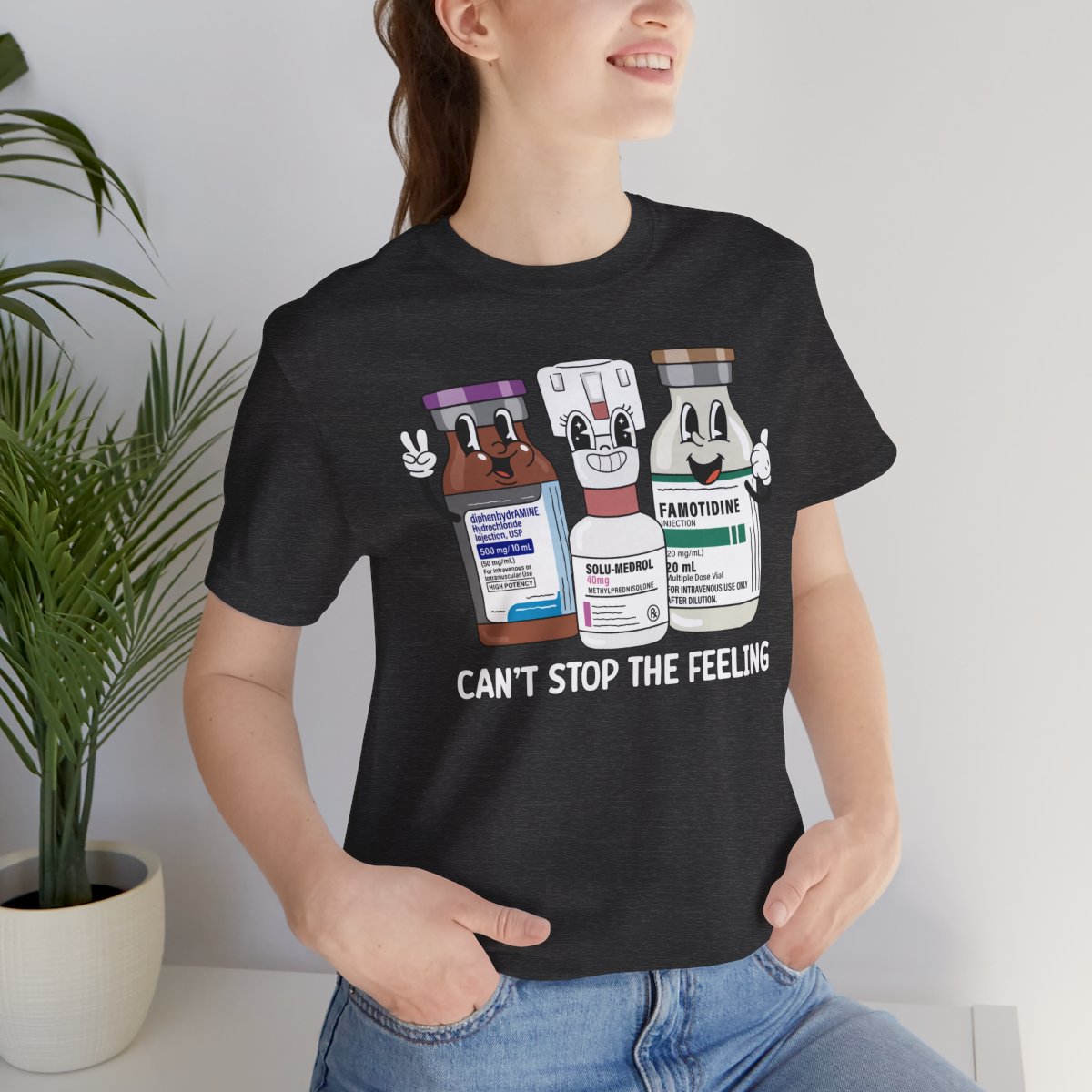 Can't Stop the Feeling Funny ICU Nurse T-shirt - Intensive Care Unit Tee