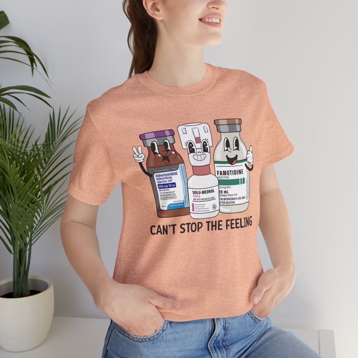 Can't Stop the Feeling Funny ICU Nurse T-shirt - Intensive Care Unit Tee