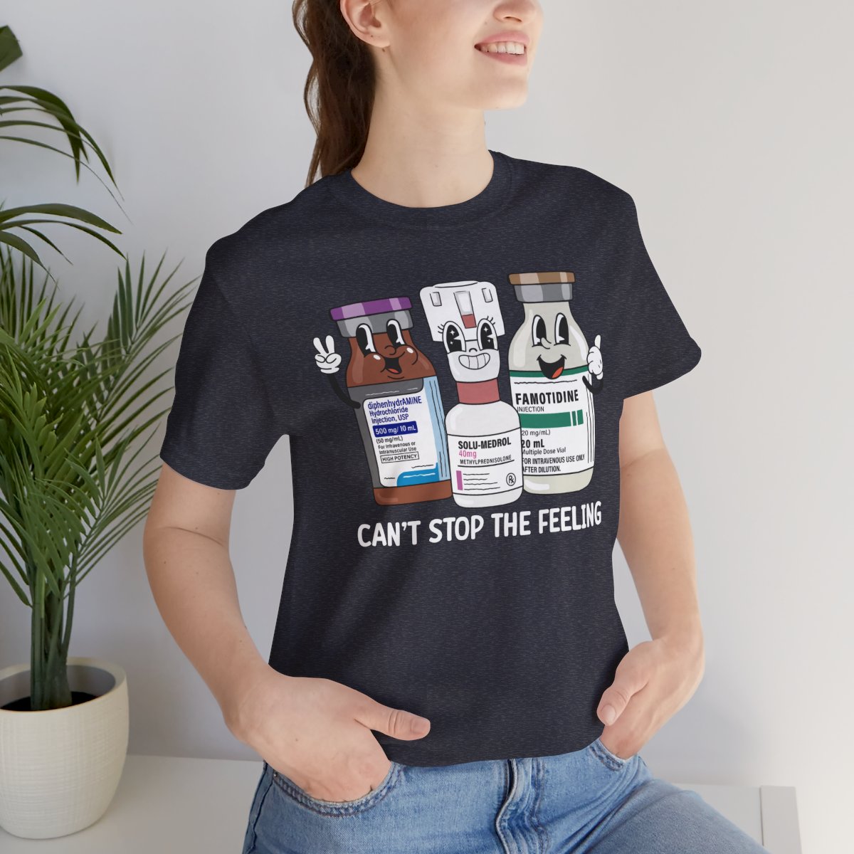 Can't Stop the Feeling Funny ICU Nurse T-shirt - Intensive Care Unit Tee