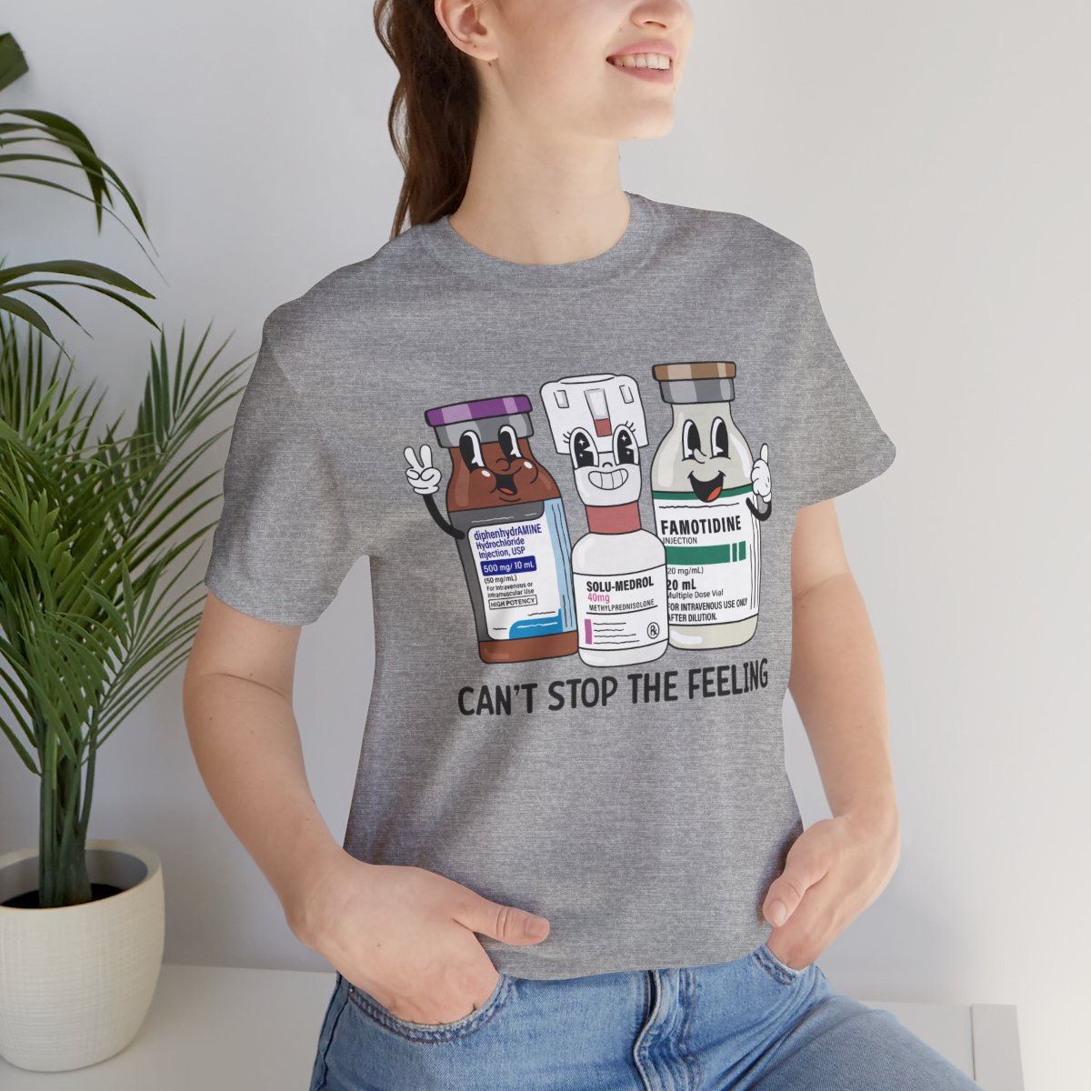 Can't Stop the Feeling Funny ICU Nurse T-shirt - Intensive Care Unit Tee