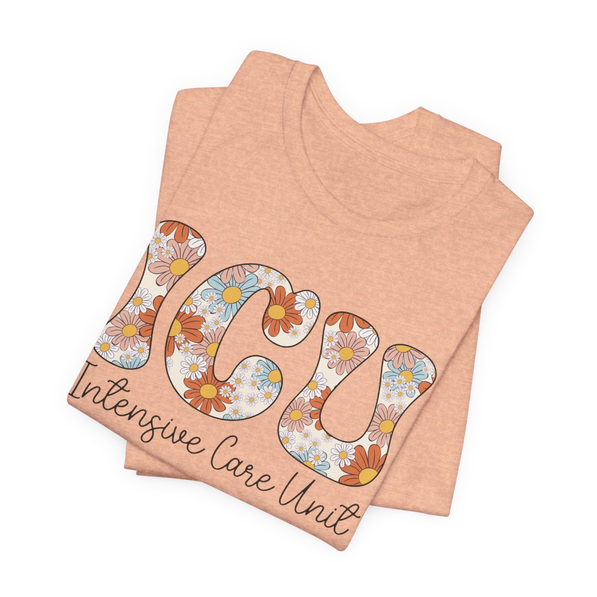 ICU Nurse Floral Tee - Intensive Care Unit T-Shirt