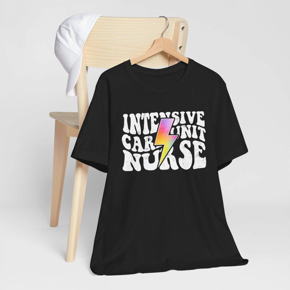 Intensive Care Unit Nurse Rainbow Flash Tee - ICU Shirt
