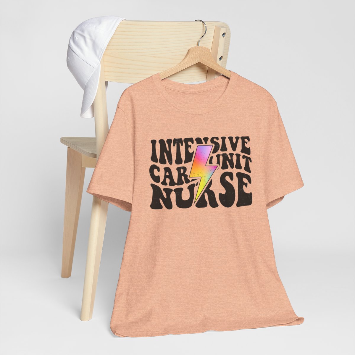 Intensive Care Unit Nurse Rainbow Flash Tee - ICU Shirt