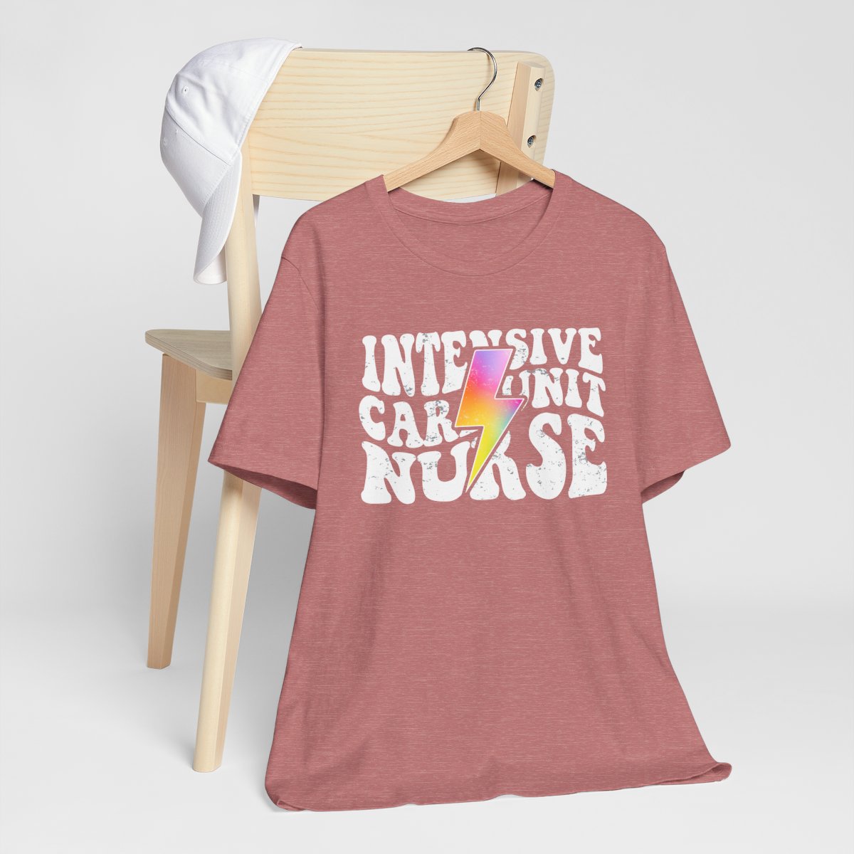 Intensive Care Unit Nurse Rainbow Flash Tee - ICU Shirt