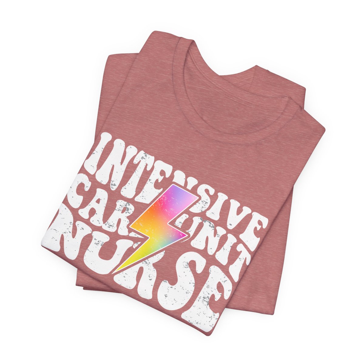 Intensive Care Unit Nurse Rainbow Flash Tee - ICU Shirt