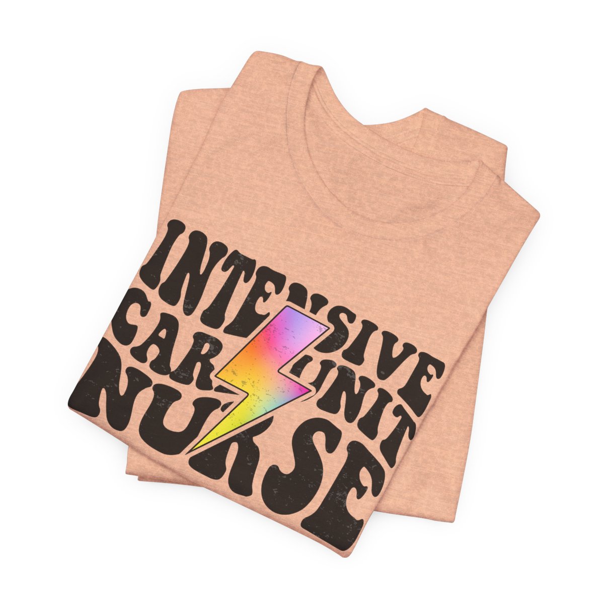 Intensive Care Unit Nurse Rainbow Flash Tee - ICU Shirt