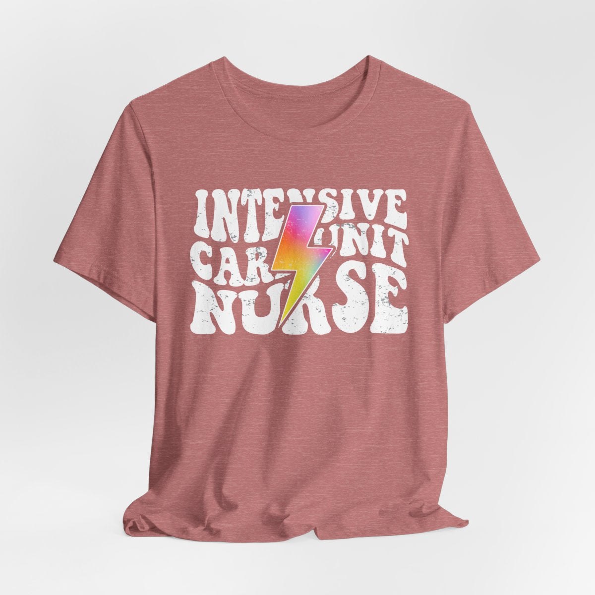 Intensive Care Unit Nurse Rainbow Flash Tee - ICU Shirt